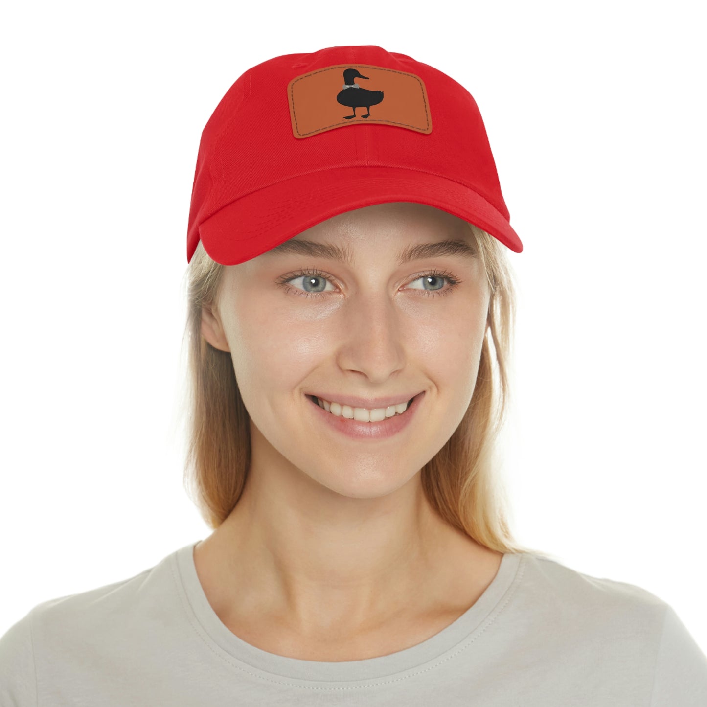 Black UG⋅LY Duck on Leather Patch Hat