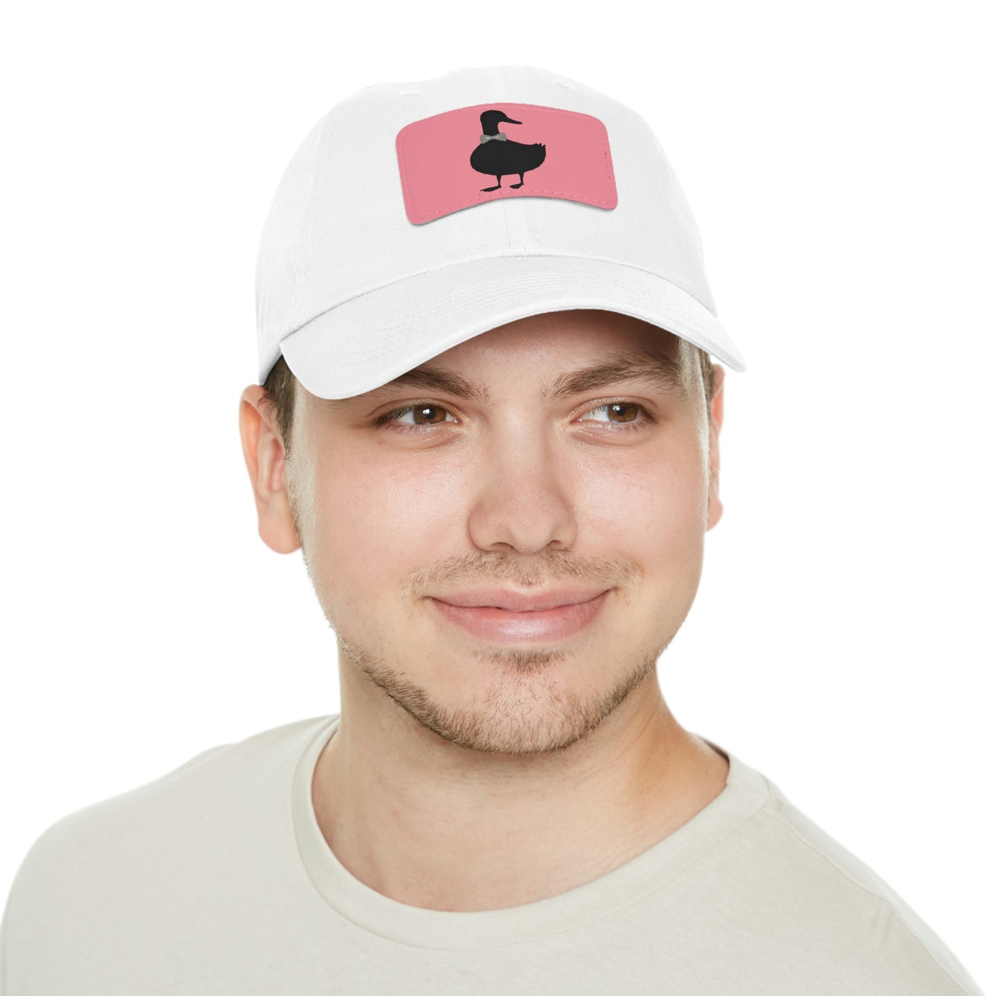 Black UG⋅LY Duck on Leather Patch Hat