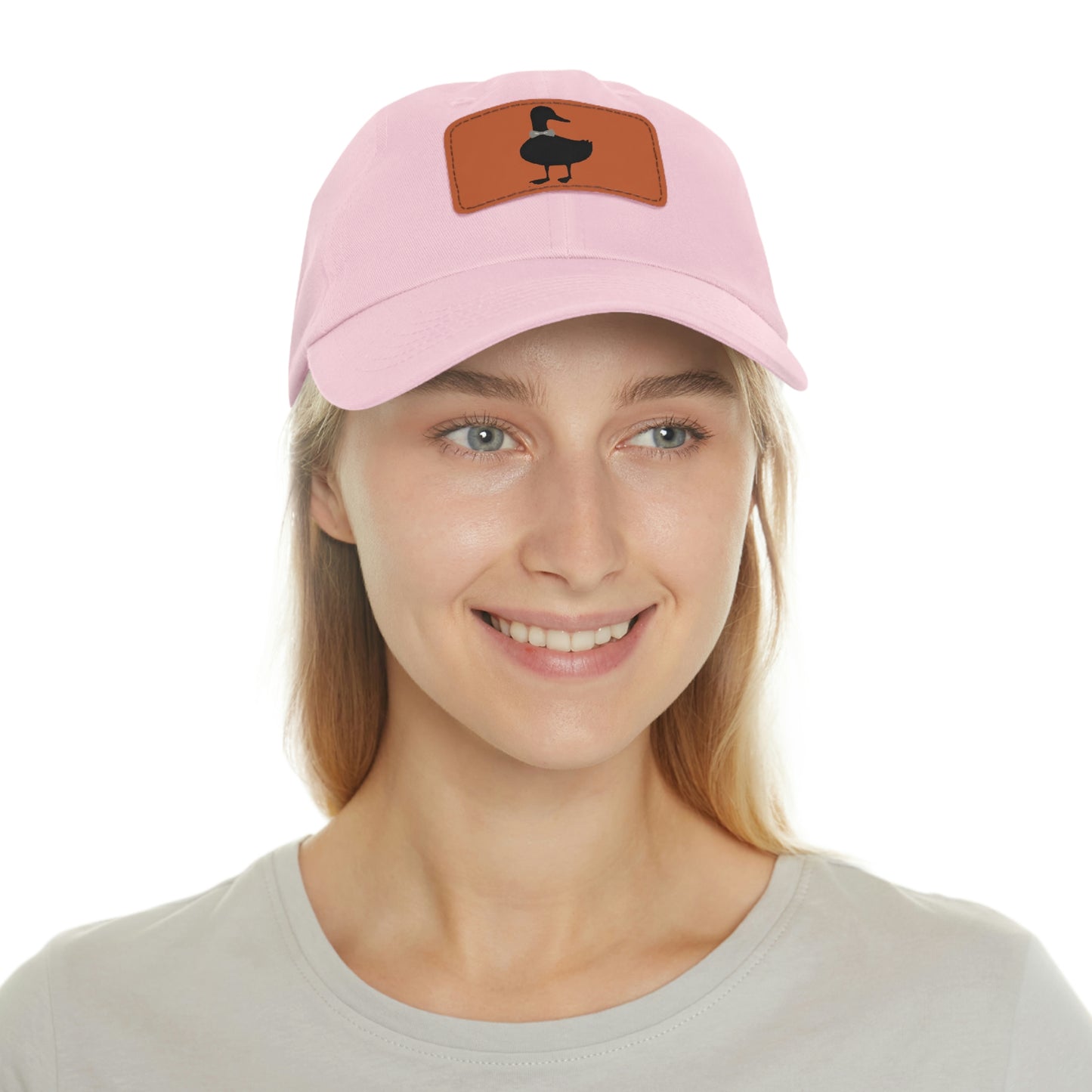 Black UG⋅LY Duck on Leather Patch Hat