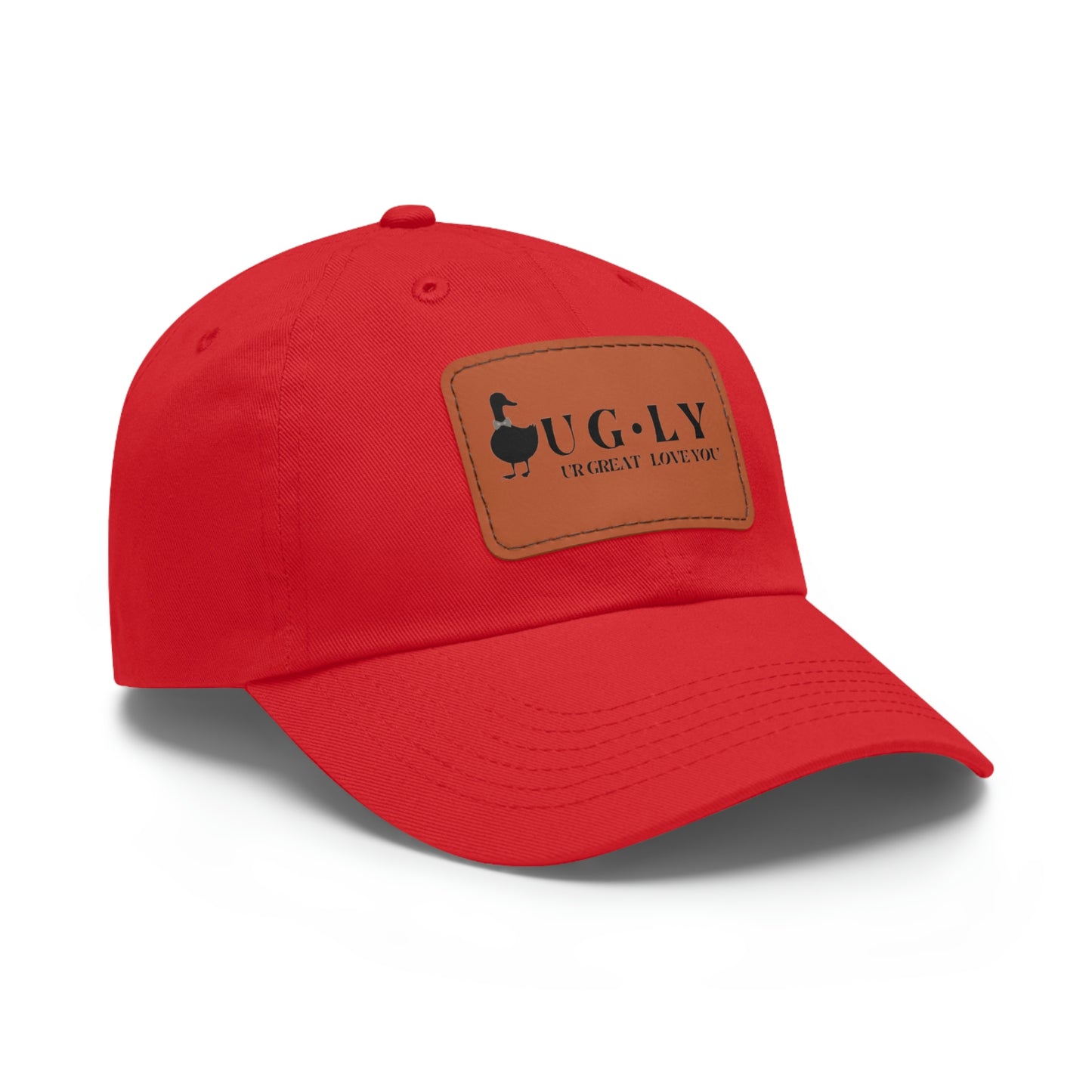 UG⋅LY (UR GREAT) on Leather Patch Hat