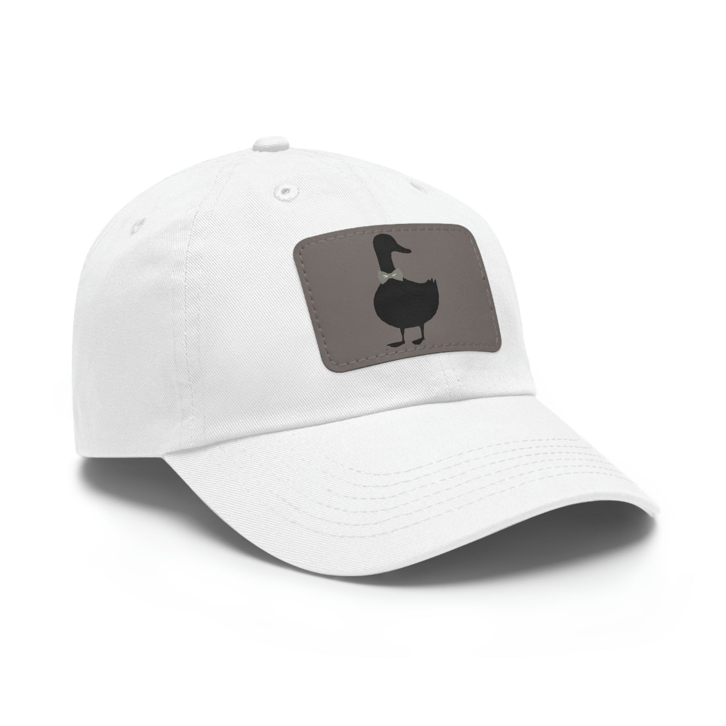Black UG⋅LY Duck on Leather Patch Hat