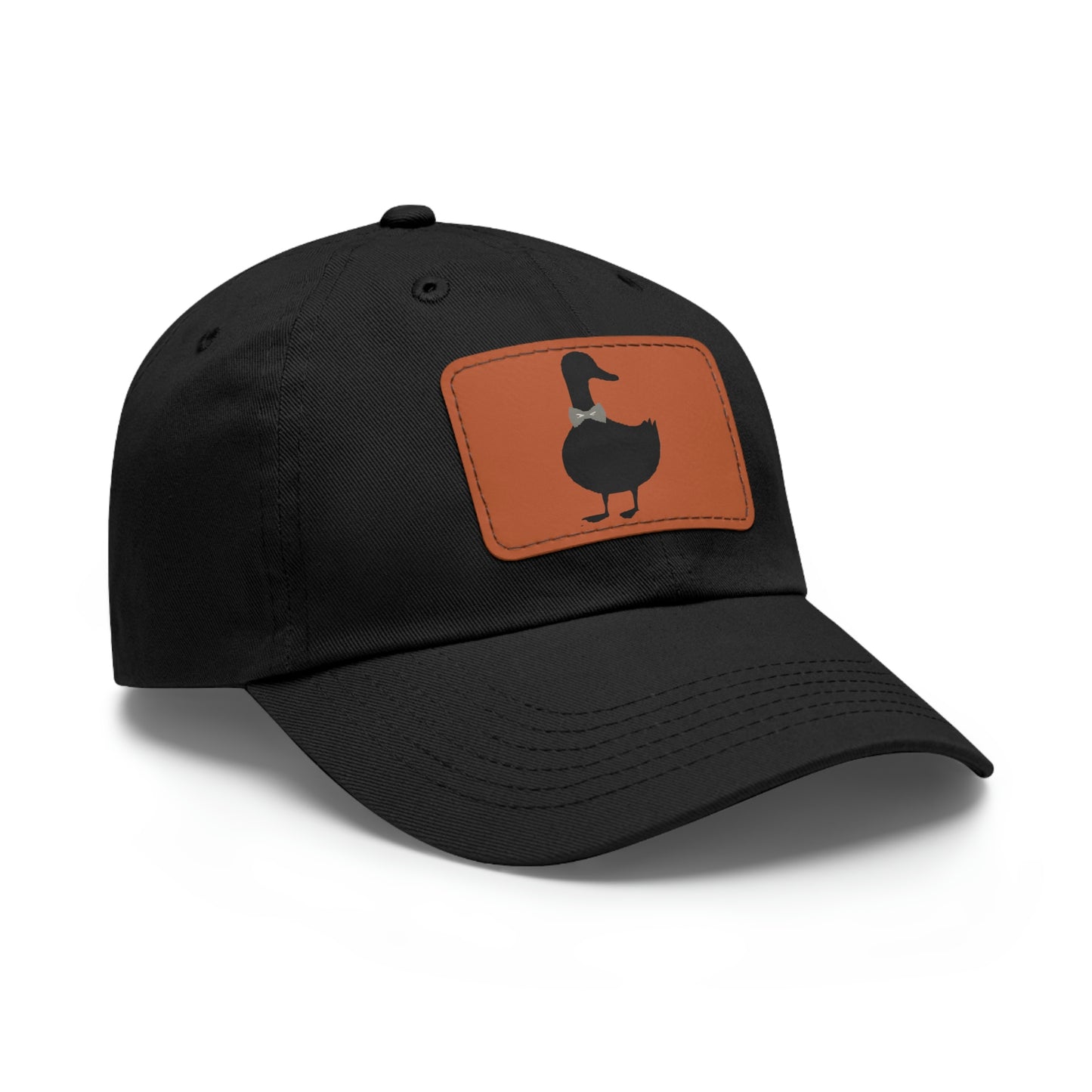 Black UG⋅LY Duck on Leather Patch Hat