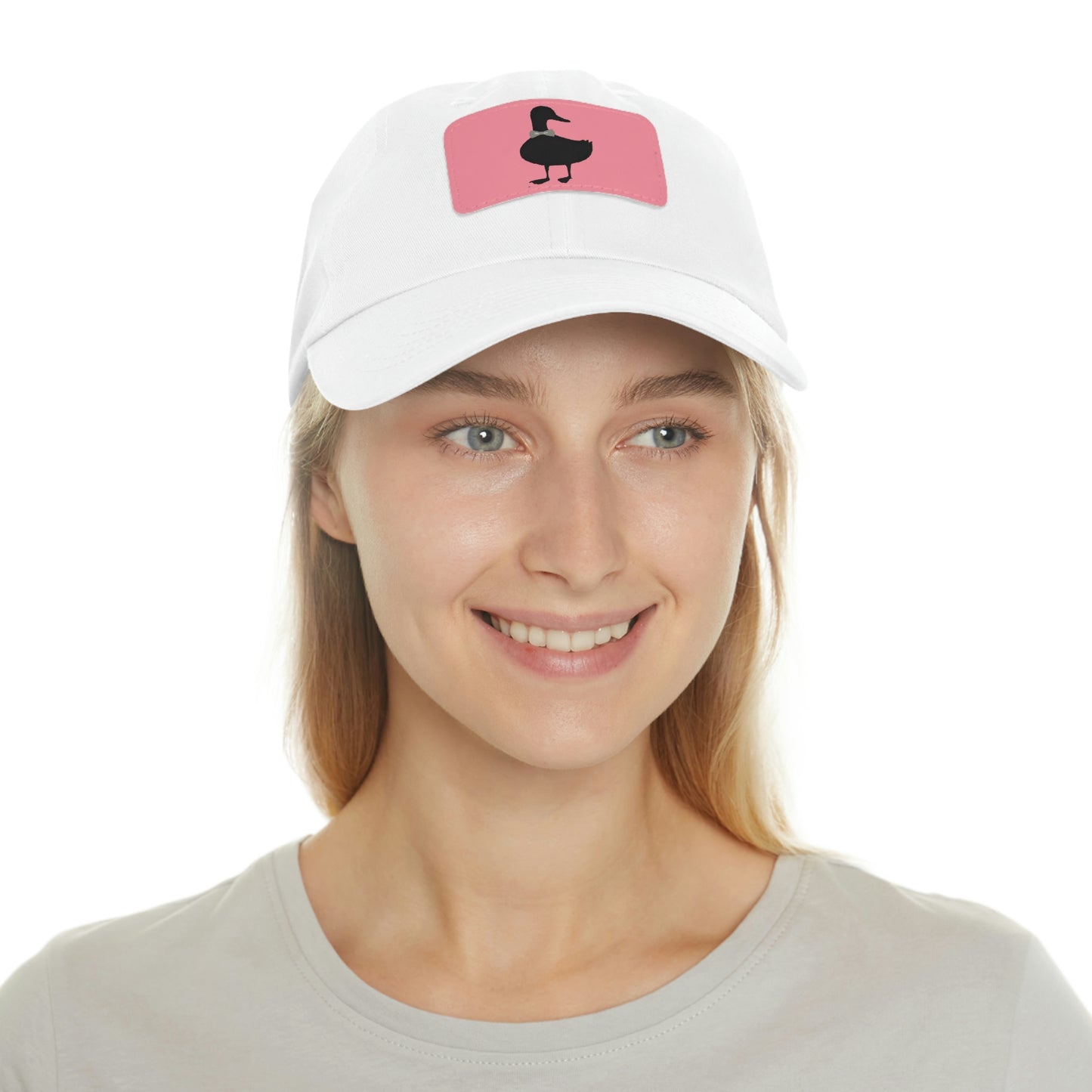 Black UG⋅LY Duck on Leather Patch Hat
