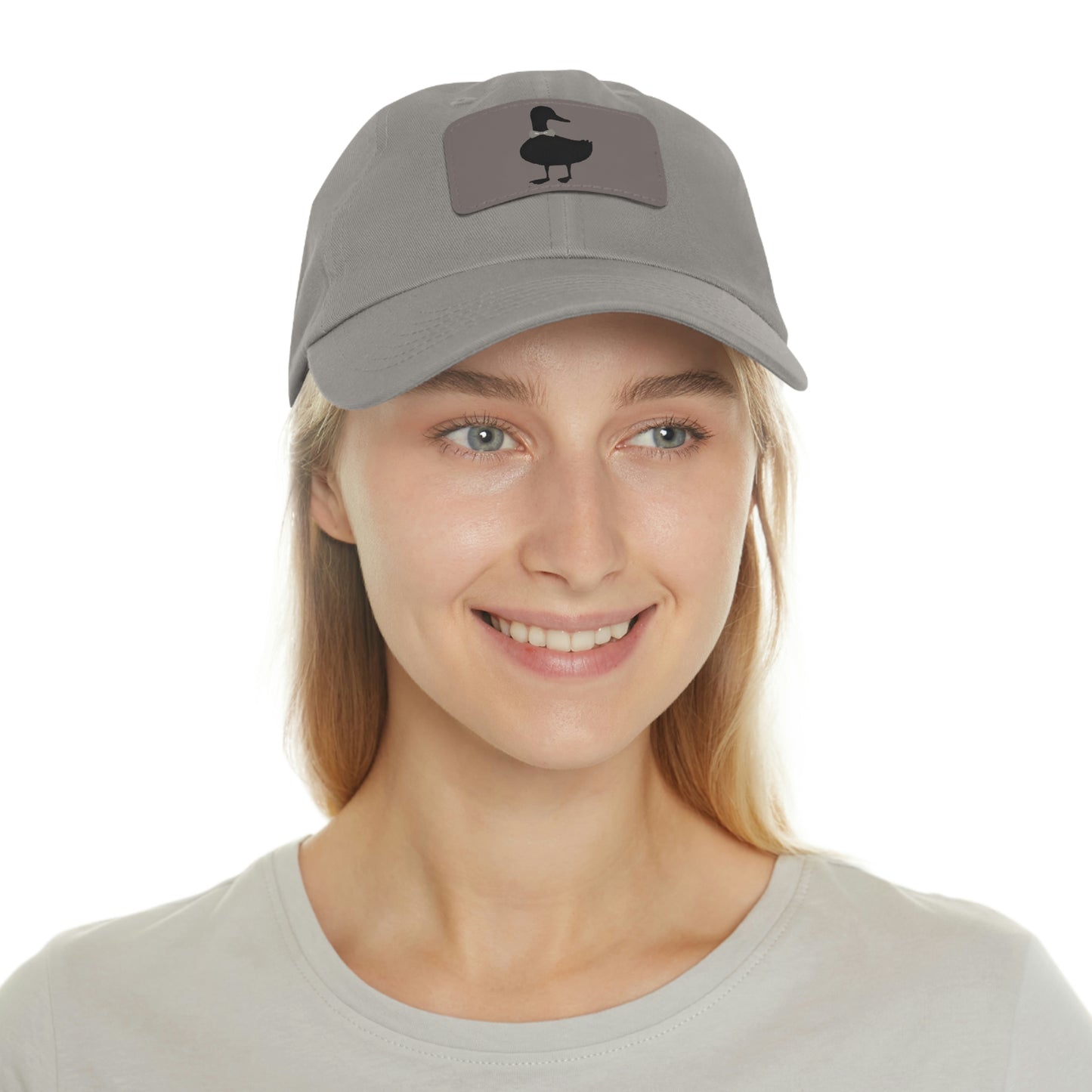 Black UG⋅LY Duck on Leather Patch Hat