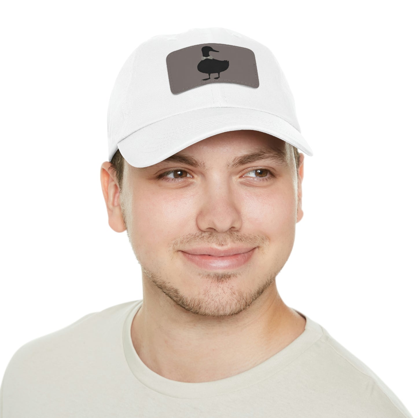 Black UG⋅LY Duck on Leather Patch Hat