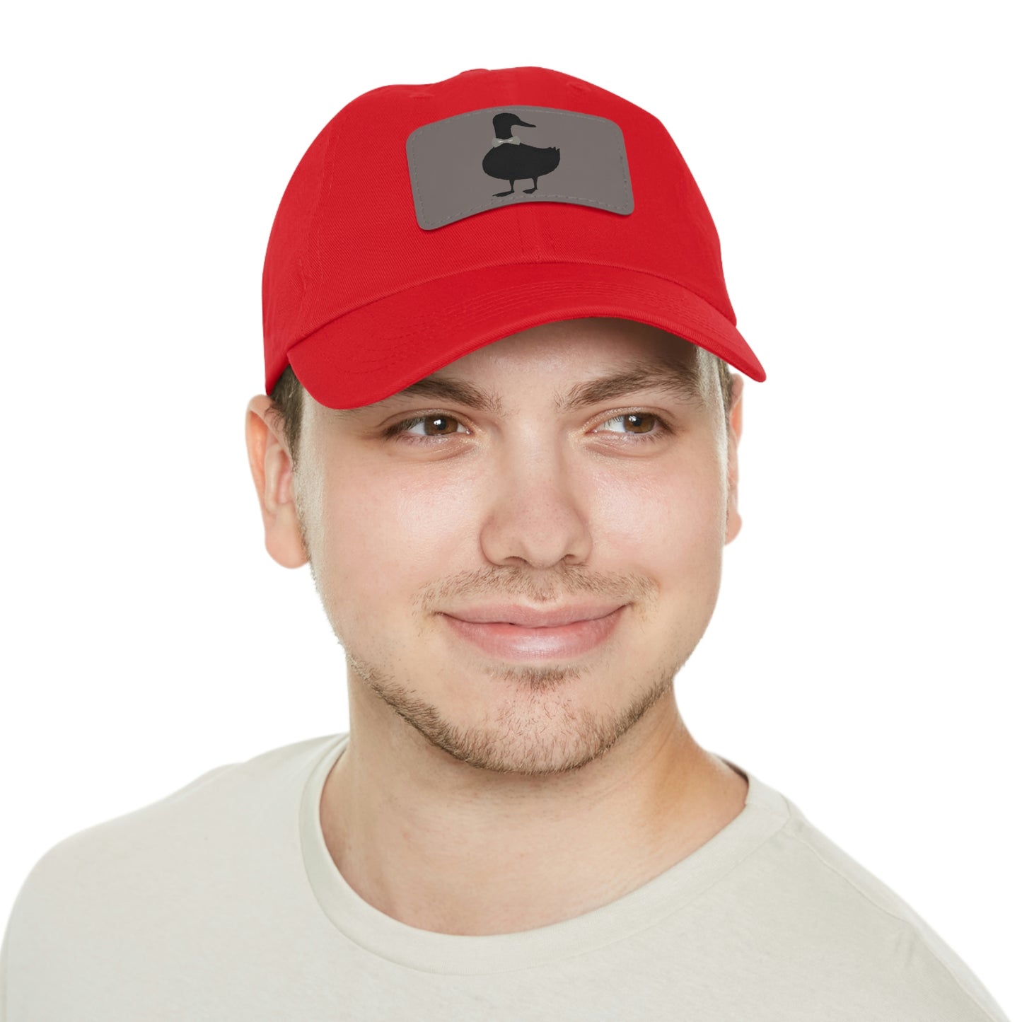 Black UG⋅LY Duck on Leather Patch Hat