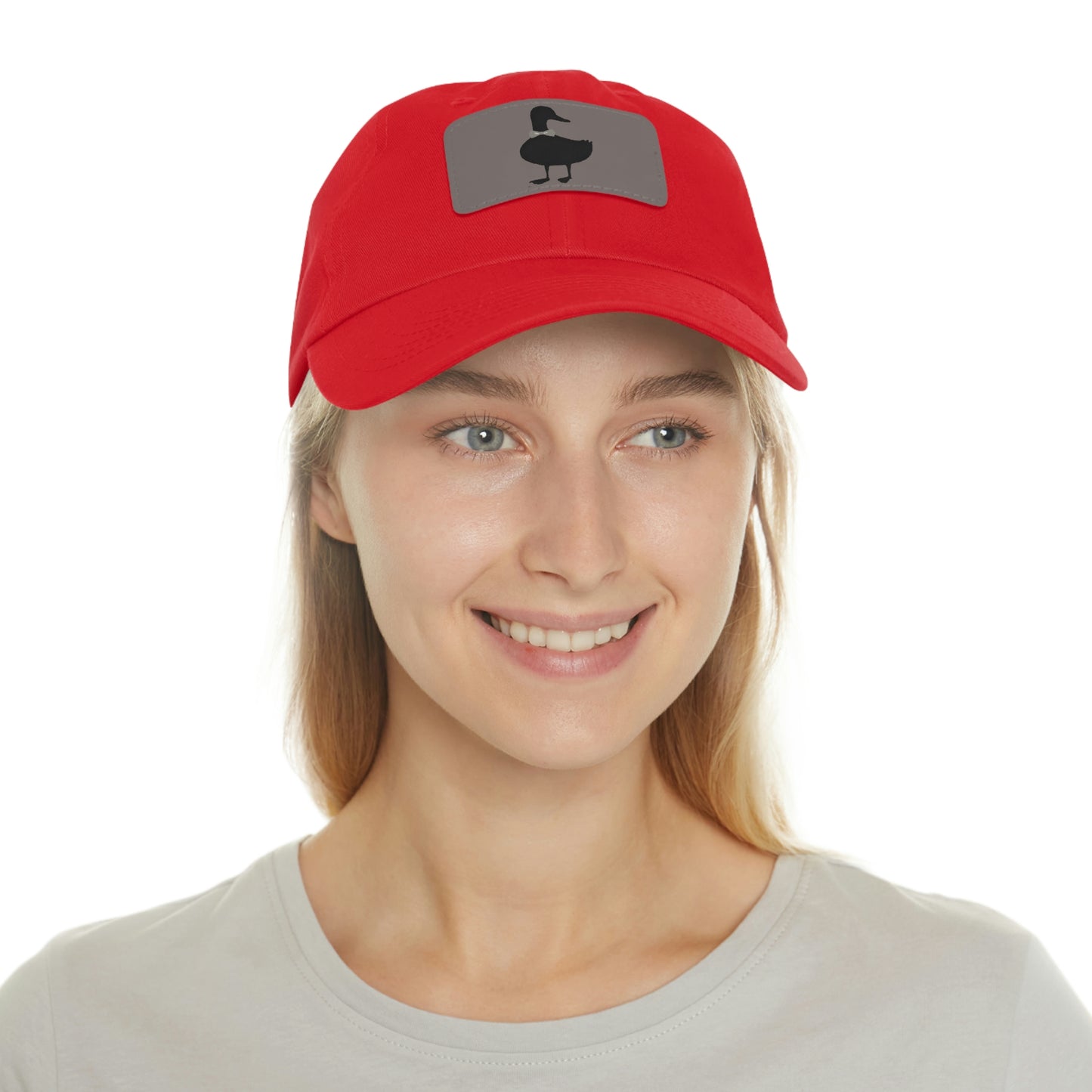 Black UG⋅LY Duck on Leather Patch Hat