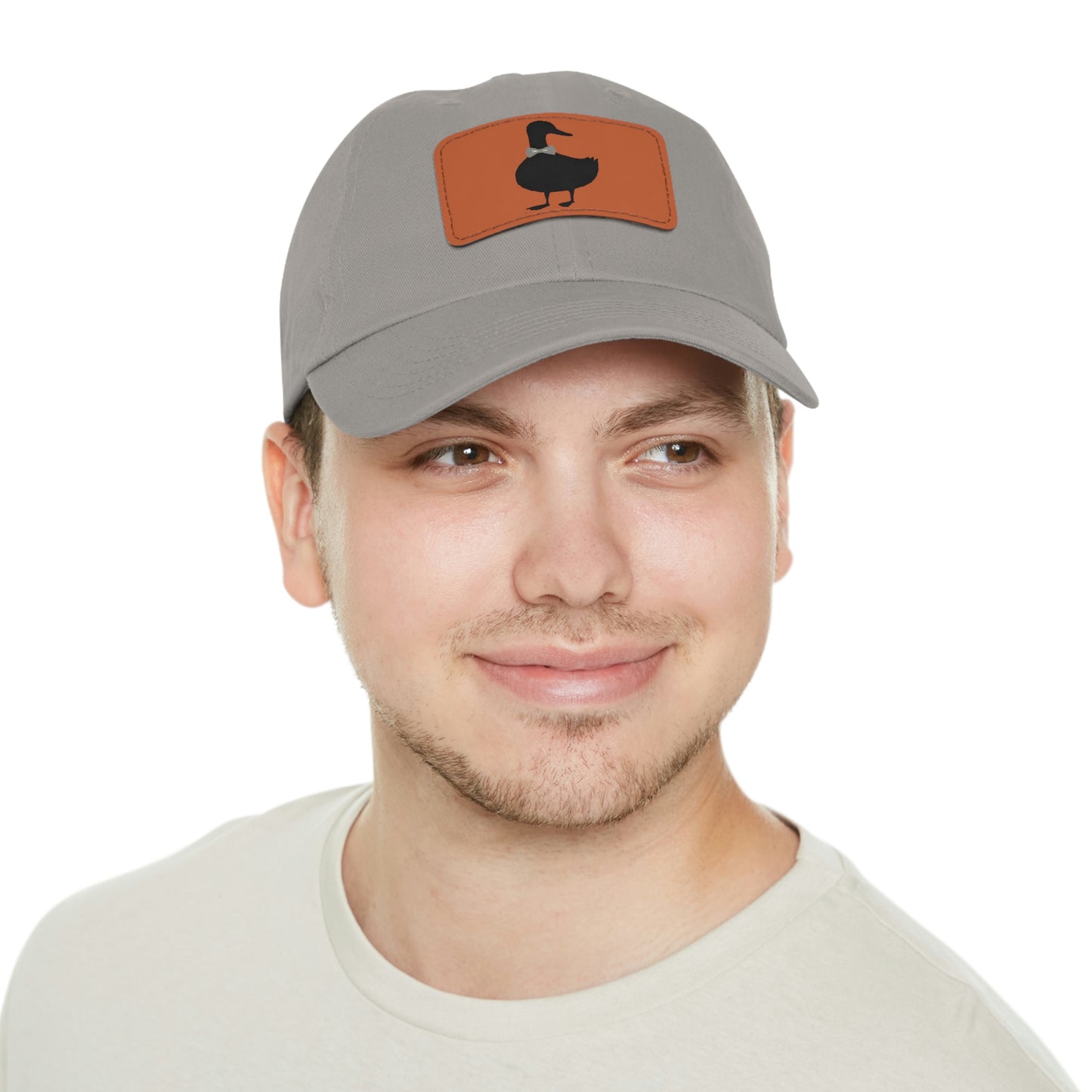 Black UG⋅LY Duck on Leather Patch Hat
