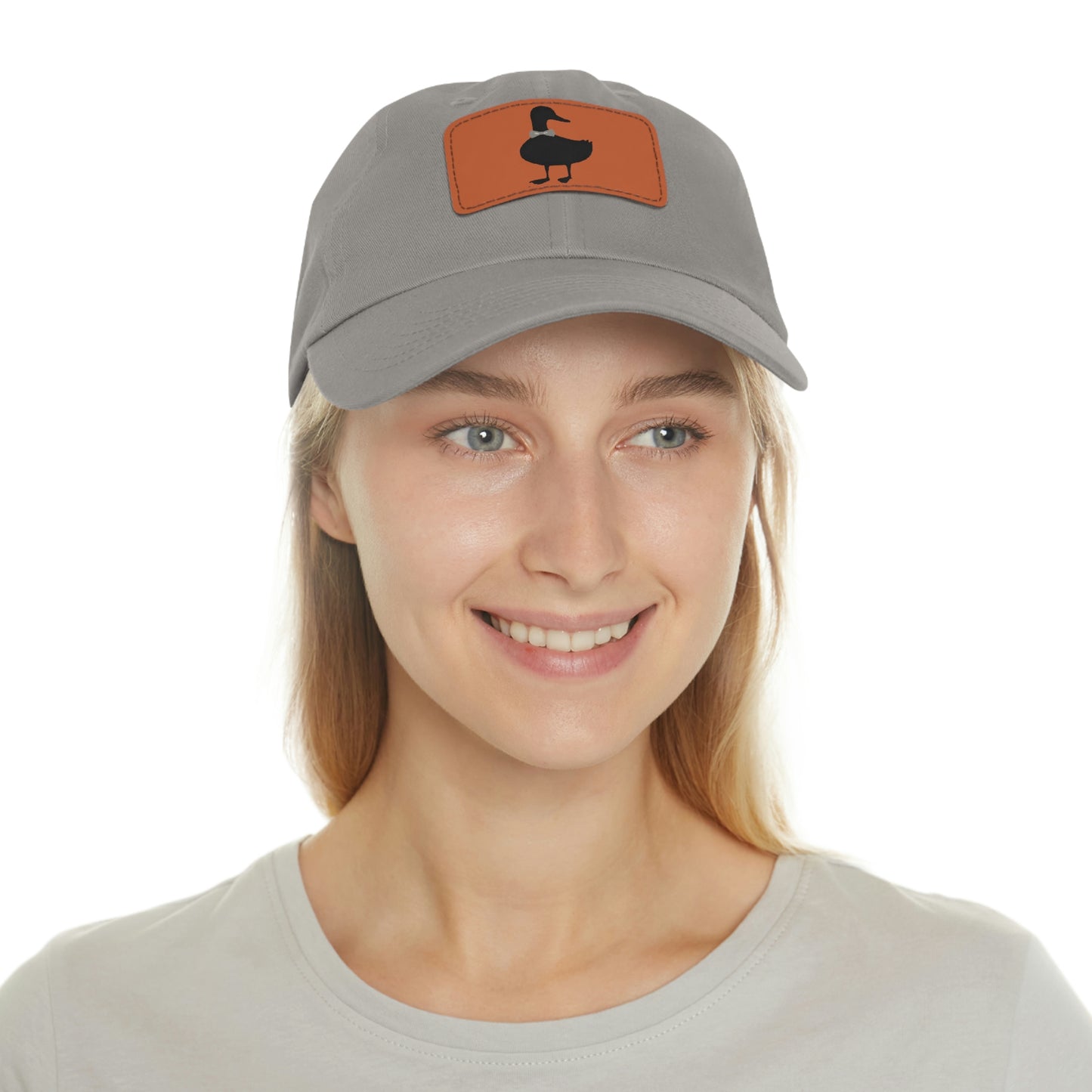Black UG⋅LY Duck on Leather Patch Hat
