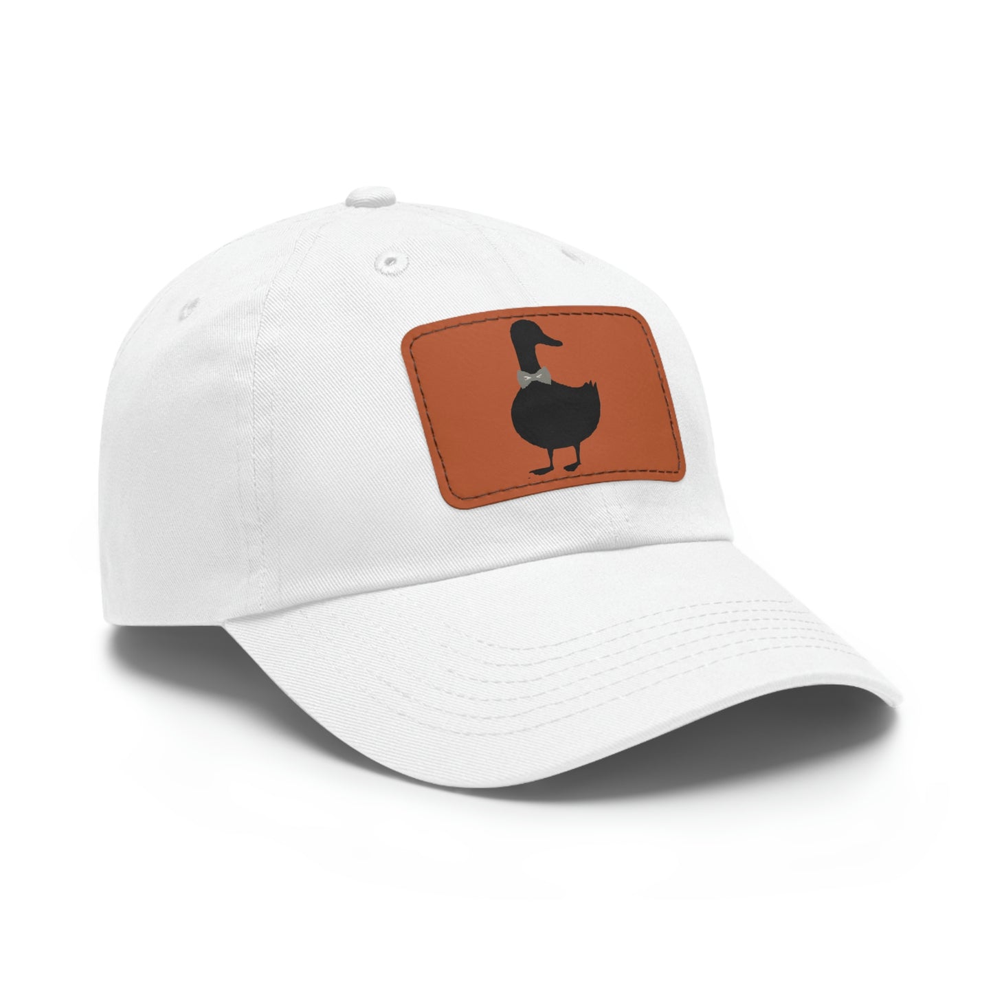 Black UG⋅LY Duck on Leather Patch Hat
