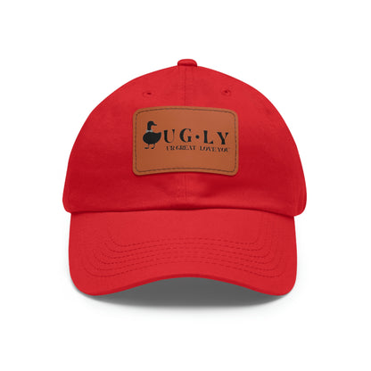 UG⋅LY (UR GREAT) on Leather Patch Hat